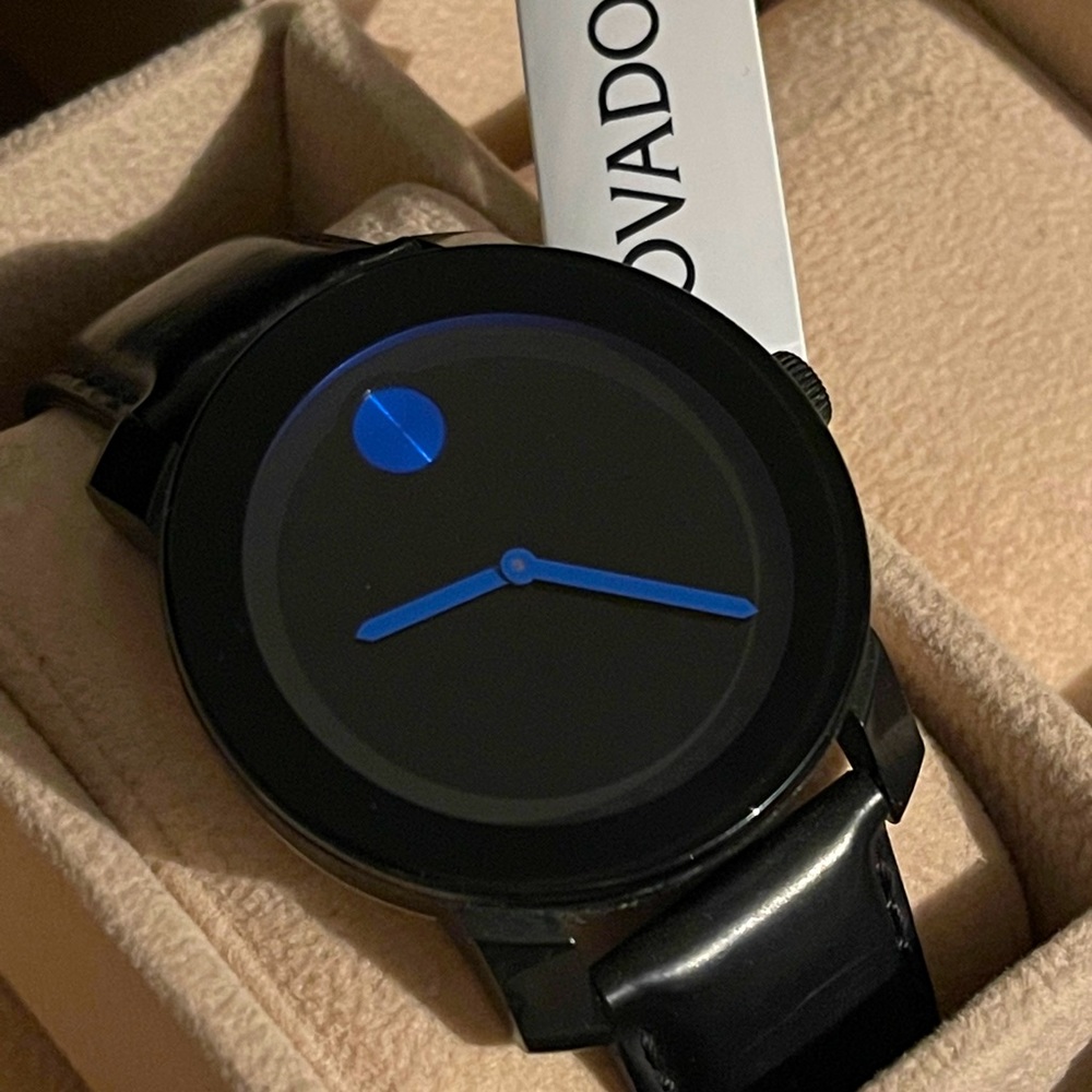 Movado Bold “Blue” MB.01.1.29.6003 w/box & papers